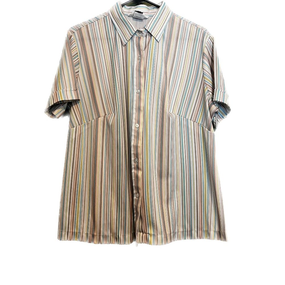 Vintage 1970s Short Sleeve Button Down Shirt